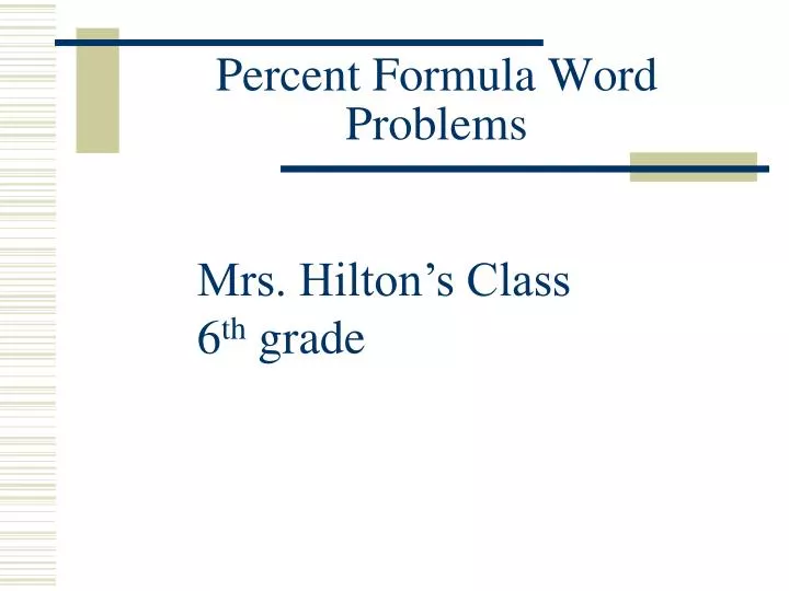 percent formula word problems