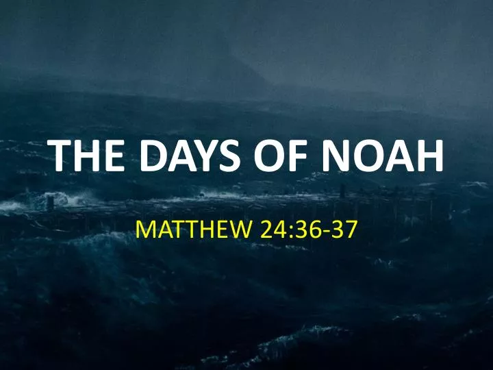 the days of noah