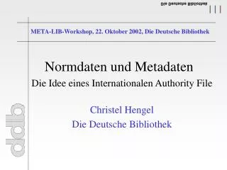 normdaten und metadaten