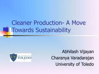 Cleaner Production- A Move Towards Sustainability