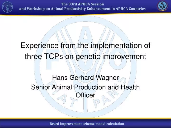 experience from the implementation of three tcps on genetic improvement