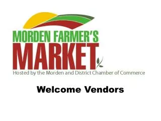 Welcome Vendors