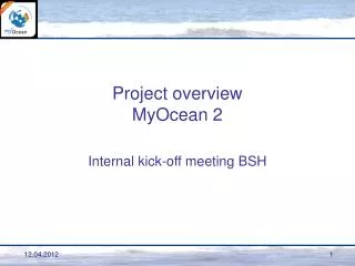 Project overview MyOcean 2