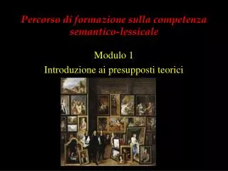percorso di formazione sulla competenza semantico lessicale
