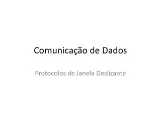 comunica o de dados