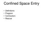 Confined Space Entry - slide 1