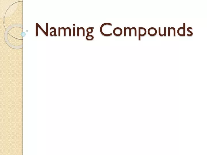 naming compounds