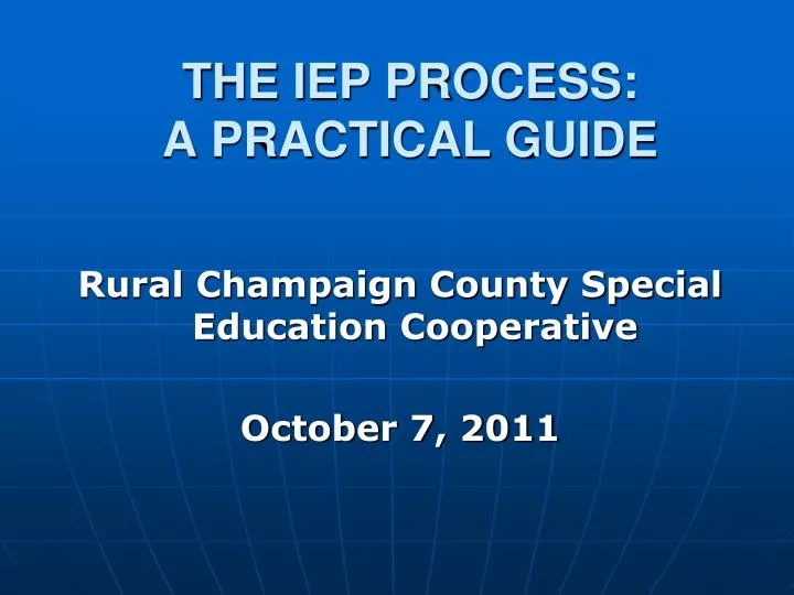 the iep process a practical guide