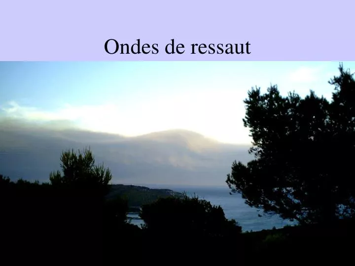 ondes de ressaut