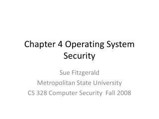 Chapter 4 Operating System Security