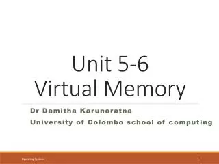 Unit 5-6 Virtual Memory
