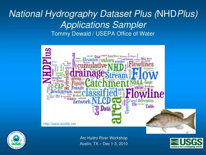 national hydrography dataset plus nhd plus applications sampler tommy dewald usepa office of water