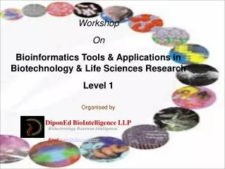 Workshop On Bioinformatics Tools &amp; Applications in Biotechnology &amp; Life Sciences Research Level 1