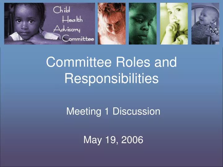 committee roles and responsibilities