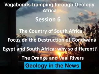 Vagabonds tramping through Geology Africa