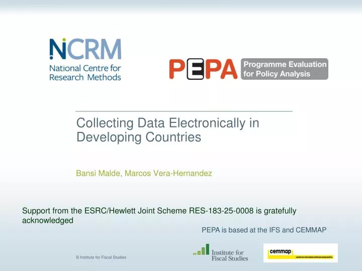 collecting data electronically in developing countries