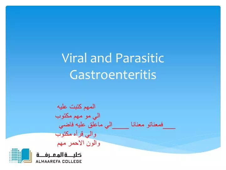 viral and parasitic gastroenteritis