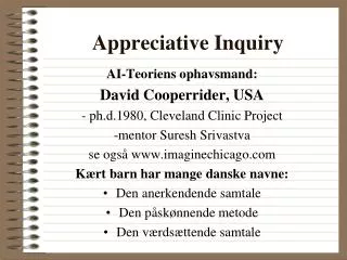 appreciative inquiry