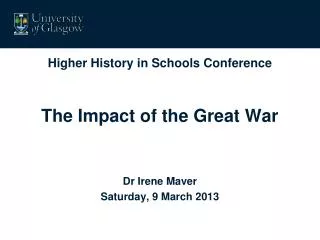 Higher History in Schools Conference