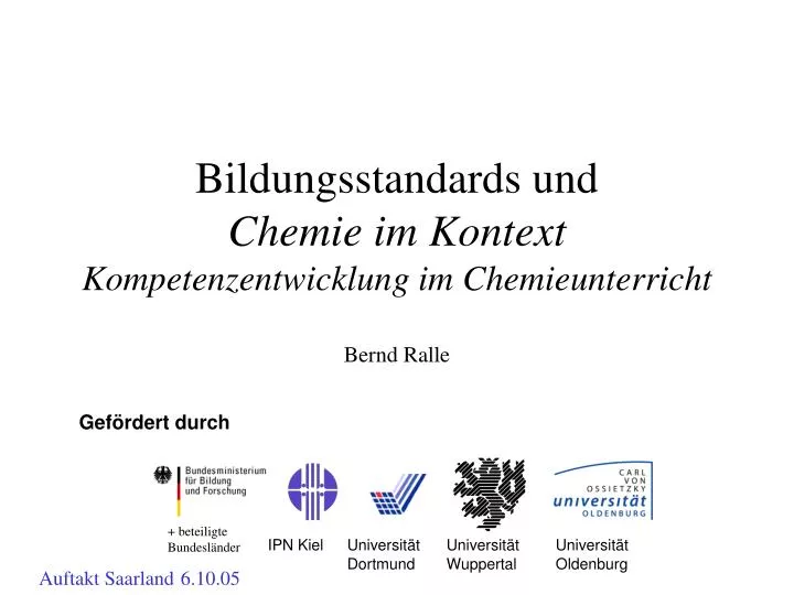bildungsstandards und chemie im kontext kompetenzentwicklung im chemieunterricht bernd ralle