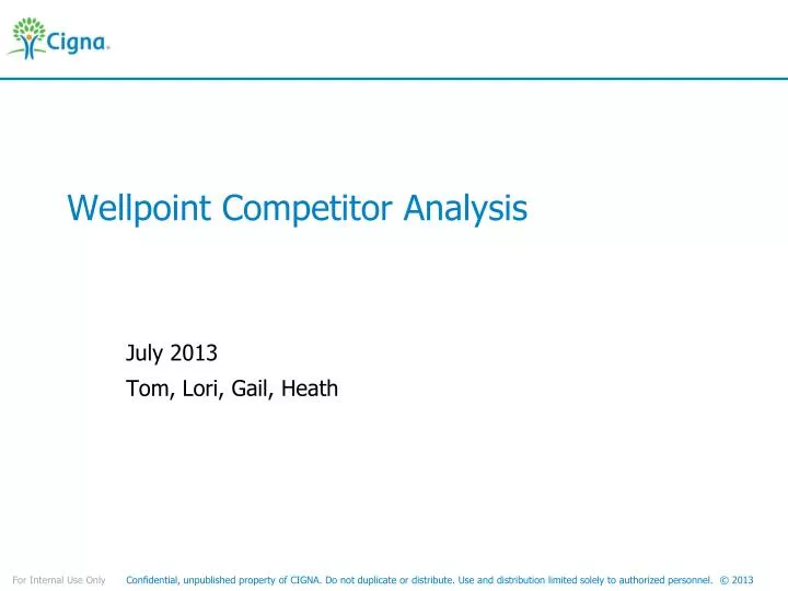 wellpoint competitor analysis