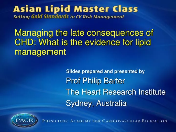 managing the late consequences of chd what is the evidence for lipid management