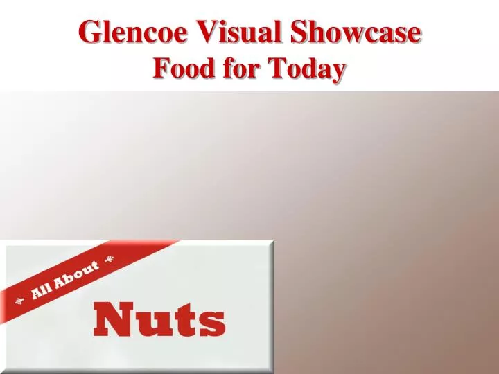 glencoe visual showcase food for today