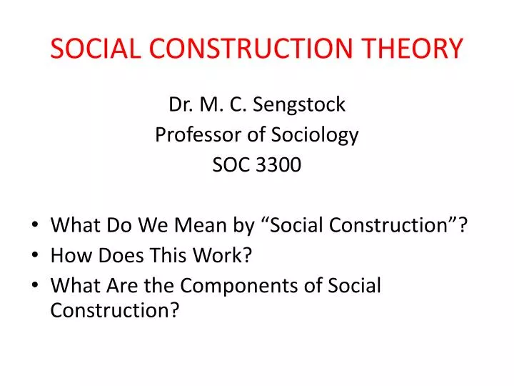 social construction theory