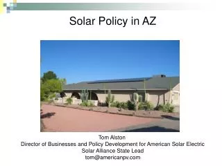 Solar Policy in AZ