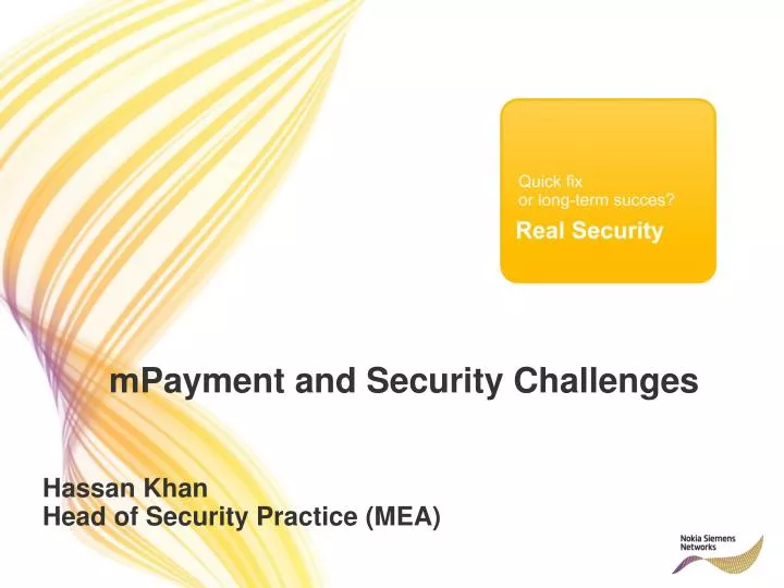 mpayment and security challenges