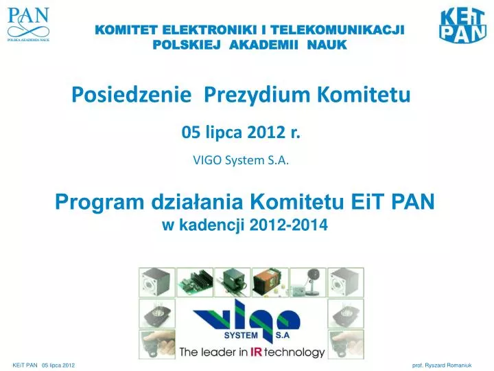 komitet elektroniki i telekomunikacji polskiej akademii nauk