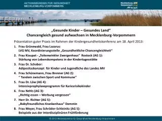 gesunde kinder gesundes land chancengleich gesund aufwachsen in mecklenburg vorpommern