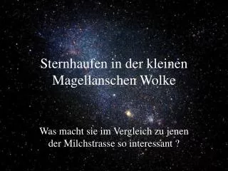 sternhaufen in der kleinen magellanschen wolke