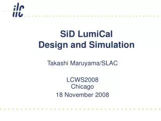 SiD LumiCal Design and Simulation