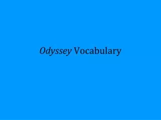 Odyssey Vocabulary