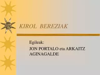 kirol bereziak