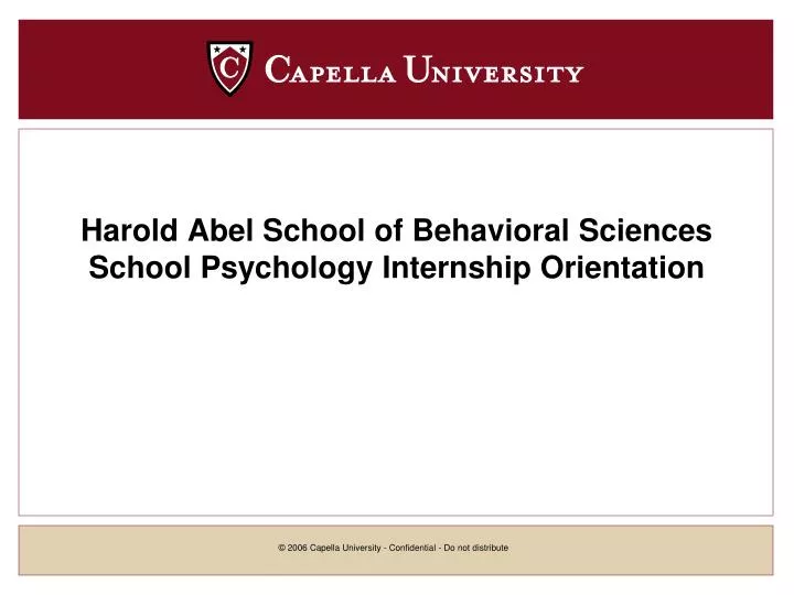 harold abel school of behavioral sciences school psychology internship orientation