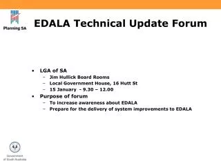 EDALA Technical Update Forum
