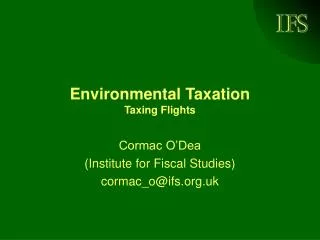 Environmental Taxation Taxing Flights