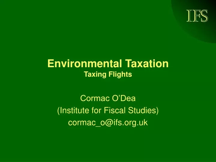 environmental taxation taxing flights