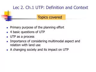 Lec 2. Ch.1 UTP: Definition and Context