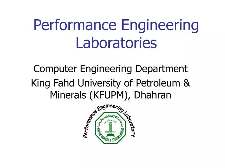 performance engineering laboratories