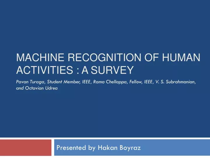 machine recognition of human activities a survey
