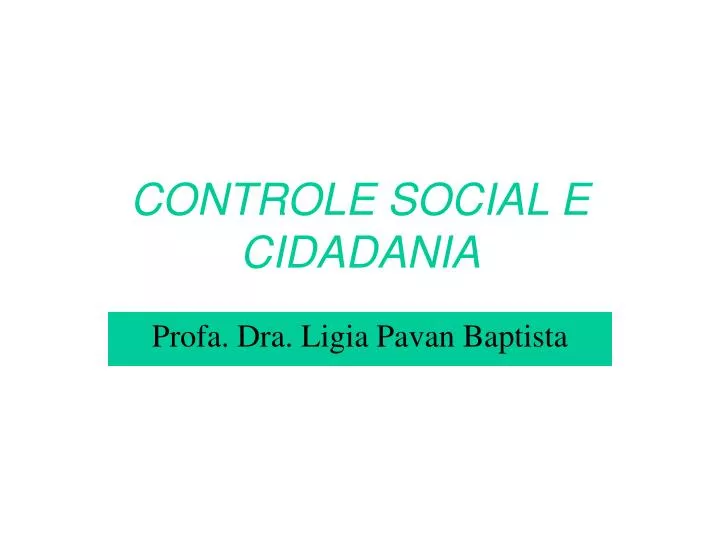 controle social e cidadania