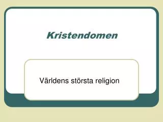 kristendomen