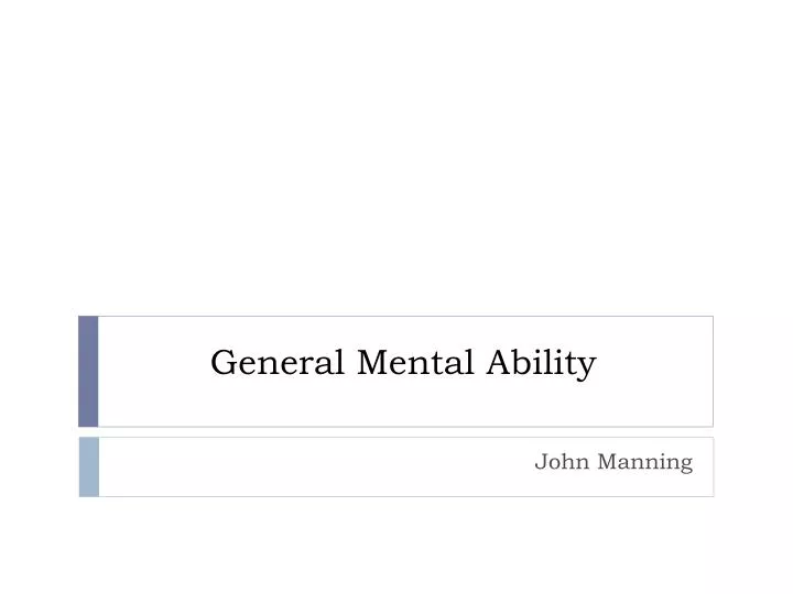 general mental ability