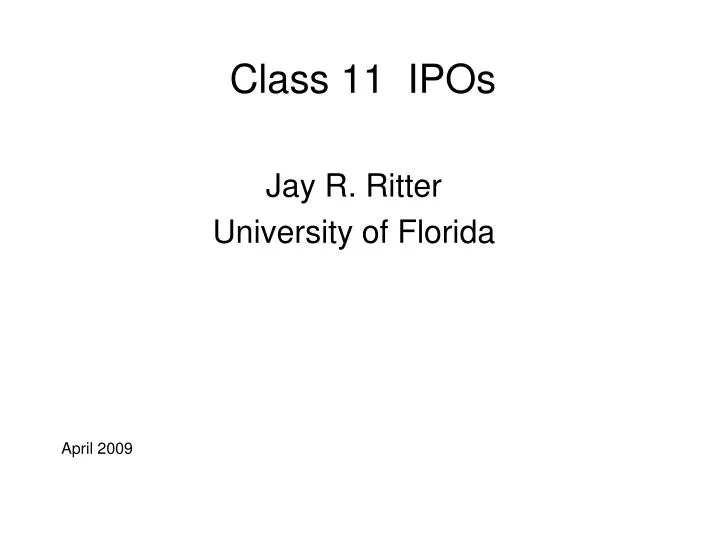 class 11 ipos