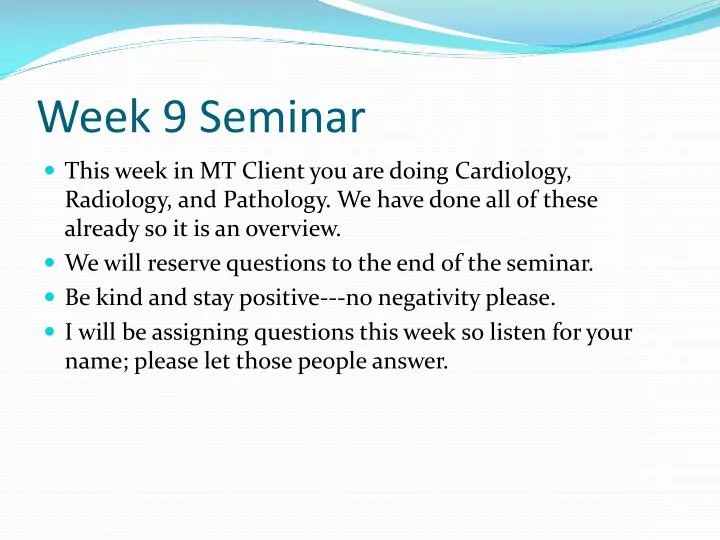 week 9 seminar