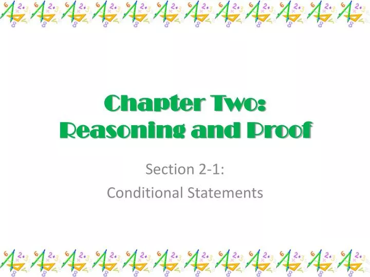 chapter two reasoning and proof