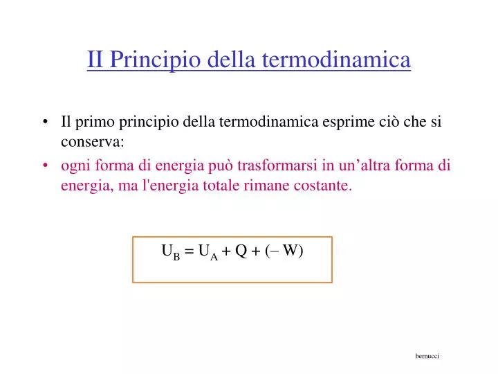 ii principio della termodinamica